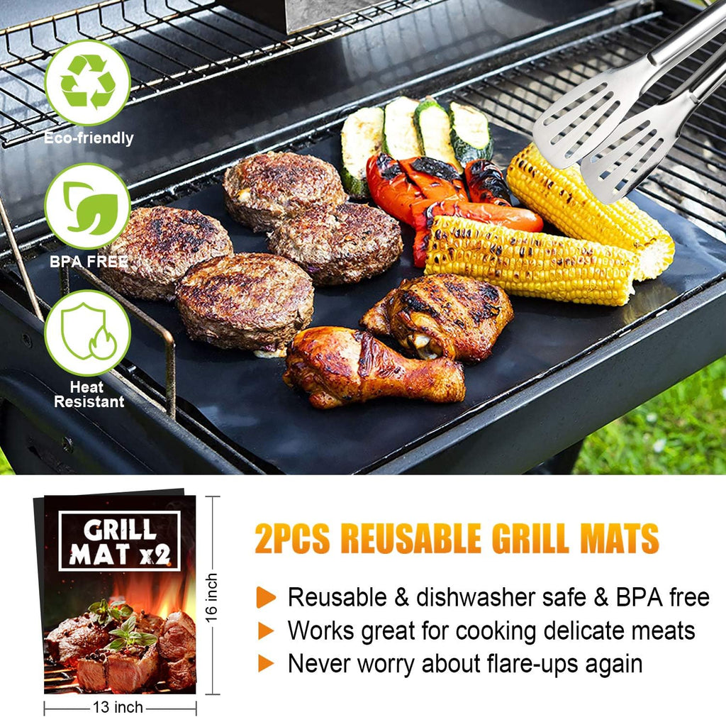 Cifaisi 38Pcs BBQ Tools Grilling Accessories Set with Aluminum Case | 16 Inch Stainless Steel Grill Tools, Thermometer, Grill Mats for Camping, Backyard Barbecue, Grilling Gifts for Men Women