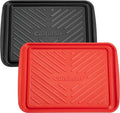Cuisinart Grilling Prep and Serving Tray, Dishwasher-Safe, 2-Pc Nesting Set | 17-in x 10.5-in food tray set for prepping and serving, shatter-resistant melamine design fits 6 burgers, CPK-200