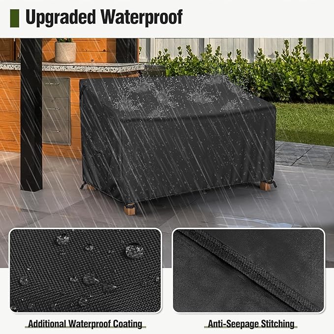 MR.COVER 2-Seater Patio Loveseat Cover, Patio Furniture Covers Waterproof - Image 4