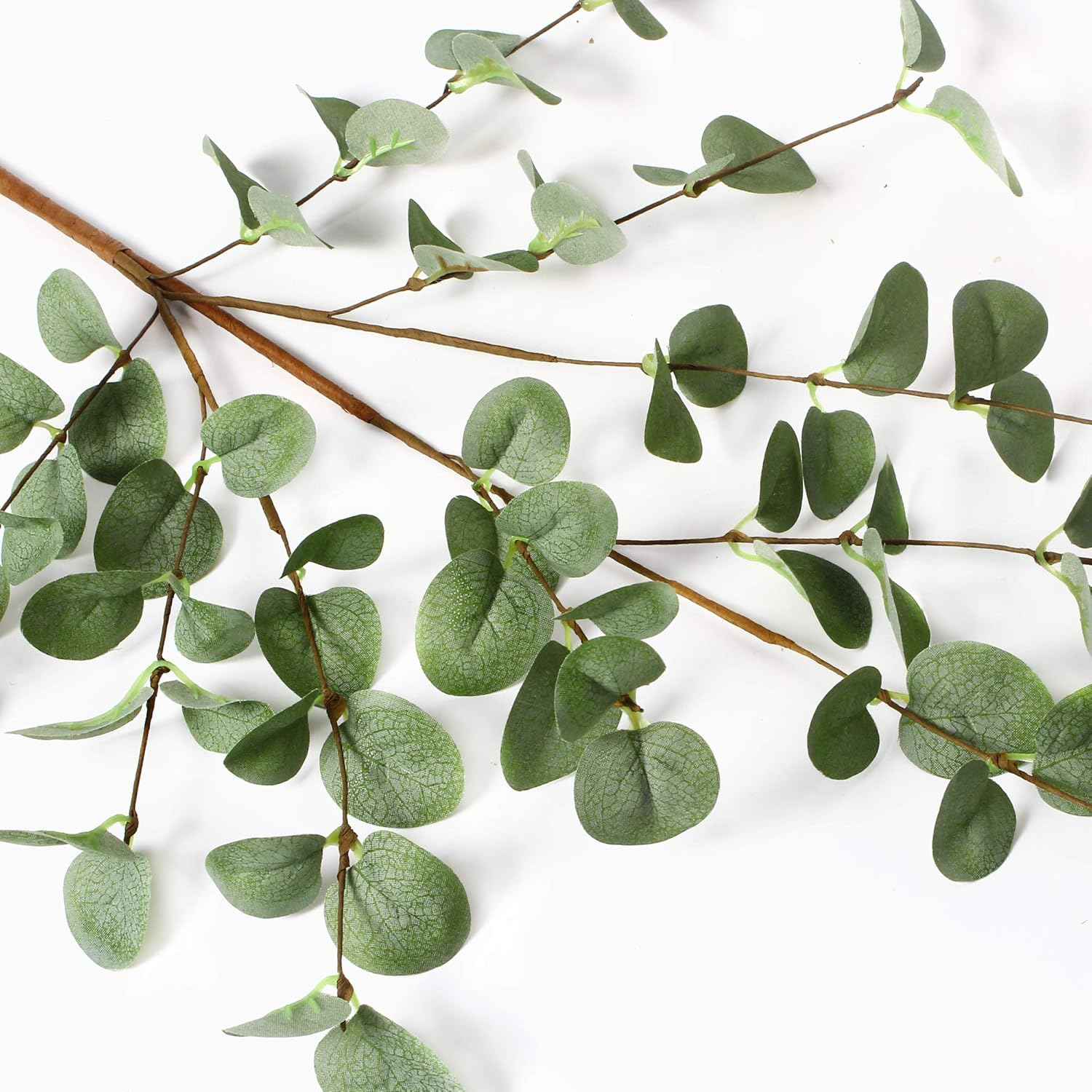 6 Pcs 27" Eucalyptus Stems Greenery Stems Eucalyptus Leaf Spray in Green Silk Plastic Plants Floral Artificial Plants for Home Party Wedding Decoration