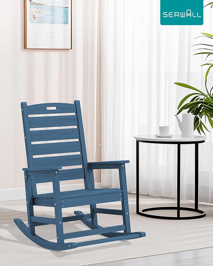 SERWALL Outdoor Rocking Chair Set of 2, Oversized Rocking Chair - Image 9