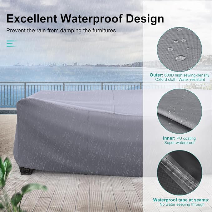 Patio Furniture Set Cover Waterproof, Heavy Duty Furniture Covers - Image 6