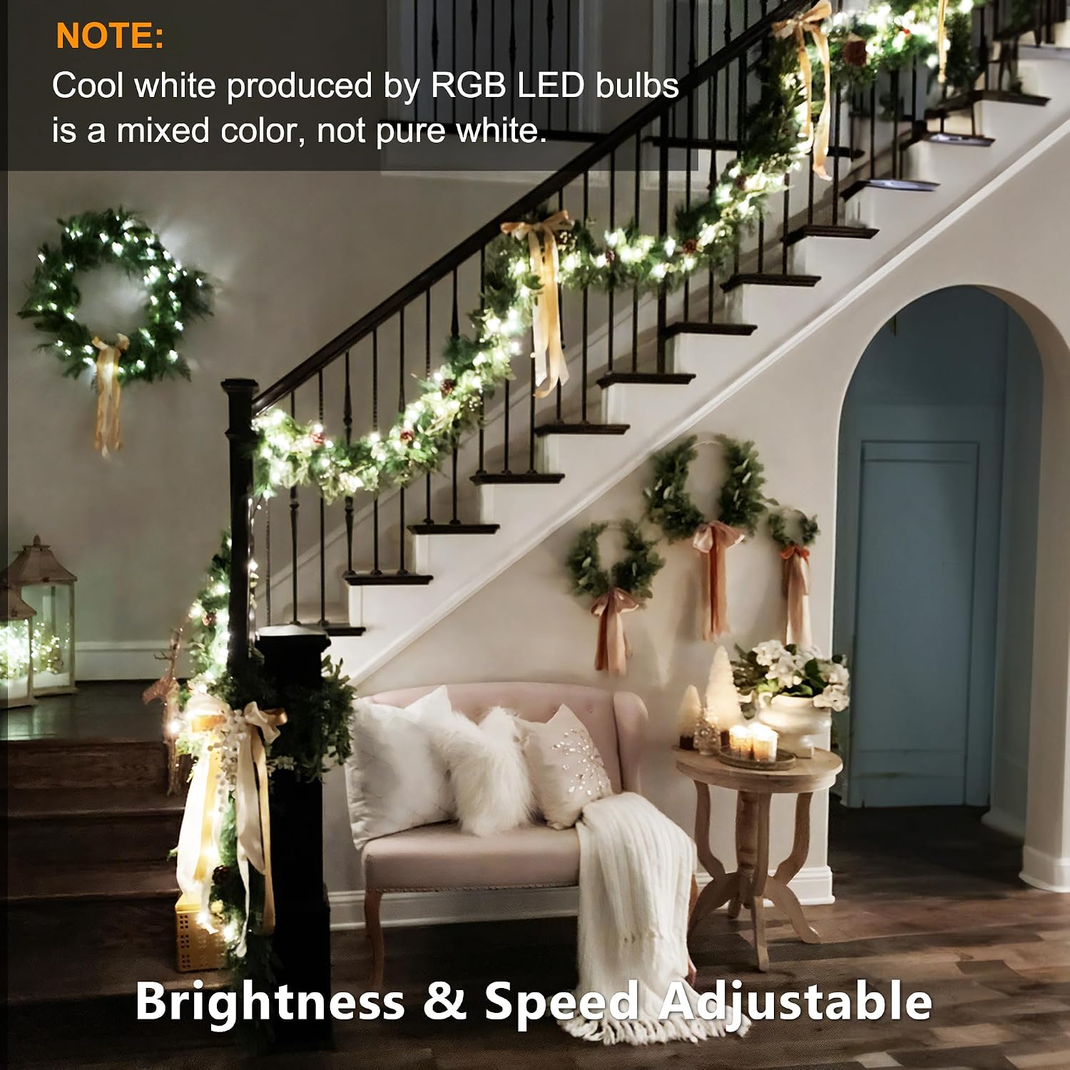 Brizled Halloween Lights Outdoor, Orange Purple Tree Lights, 200 LED, 66 ft | Color Changing Christmas Lights Indoor, Music Sync, 120+ Modes Dimmable Remote Mini Light with Timer for Garland Window Yard