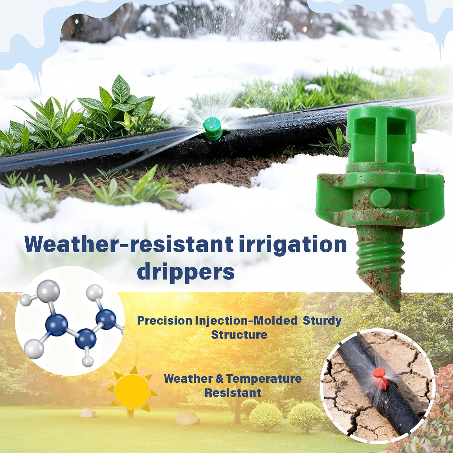 150-Piece Refraction Mist Sprinkler Heads Kit - 90°/180°/360° Multi-Angle Options | Professional Plant Watering Devices Compatible with Drip Irrigation System for Yard & Lawn