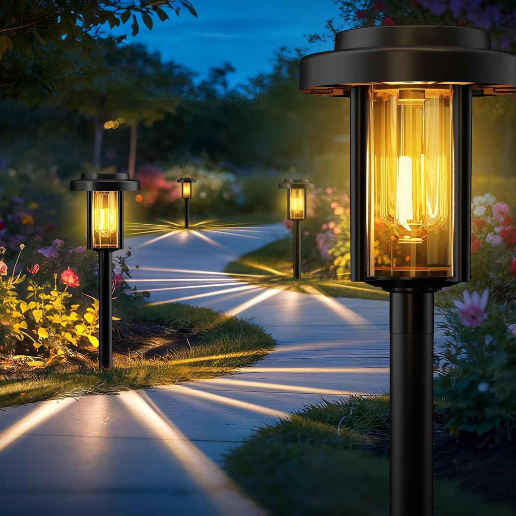 Solar Pathway Lights, 12 Pack Solar Light Outdoor IP65 Waterproof | Garden Lights Solar Powered, Outside Decor Landscape Lighting for Yard, Path, Driveway, Walkway (Warm White)
