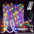 10ft Colorful LED Rope Light, 8 Modes, Waterproof Outdoor Accent Lighting w/Remote, Flexible Clear Tube, ETL Certified, Garden, Patio, Backyard, Holiday Christmas, Palm Tree, Ambient Décor