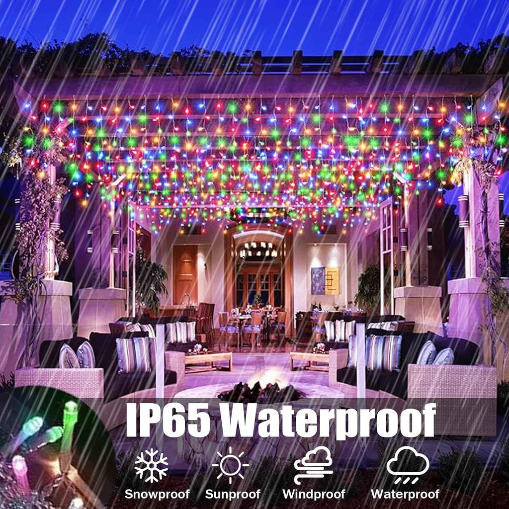 Neoclassy Upgraded Solar Christmas Lights,304LED Outdoor Christmas Decorations 8 Modes Waterproof Solar Halloween Thanksgiving Lights for Patio Yard Wedding Party House Xmas Tree Roof Decorations
