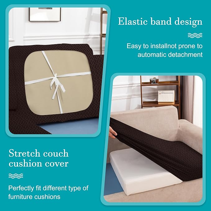 12Pcs Stretch Patio Cushion Covers, Outdoor Couch Covers Replacement, Outdoor - Image 5