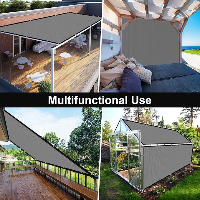 Artpuch 90% Sun Shade Cloth, 8 x 12 FT Pergola Shade Cover Canopy - Image 8
