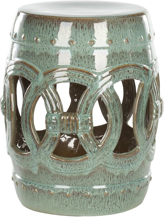 SAFAVIEH Home Collection Double Coin Antique Blue-Green Ceramic Indoor/ Outdoor - Image 6