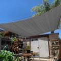 KANAGAWA 14'X14' Dark Gray Custom Size Sun Shade Sail Square UV Block Canopy by KANAGAWA