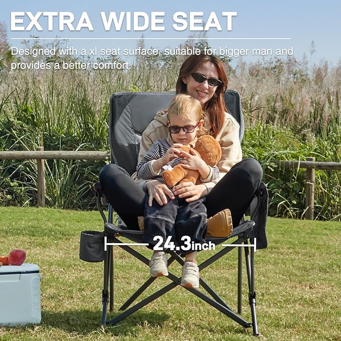 EVER ADVANCED Oversized Folding Camping Chair - Image 4