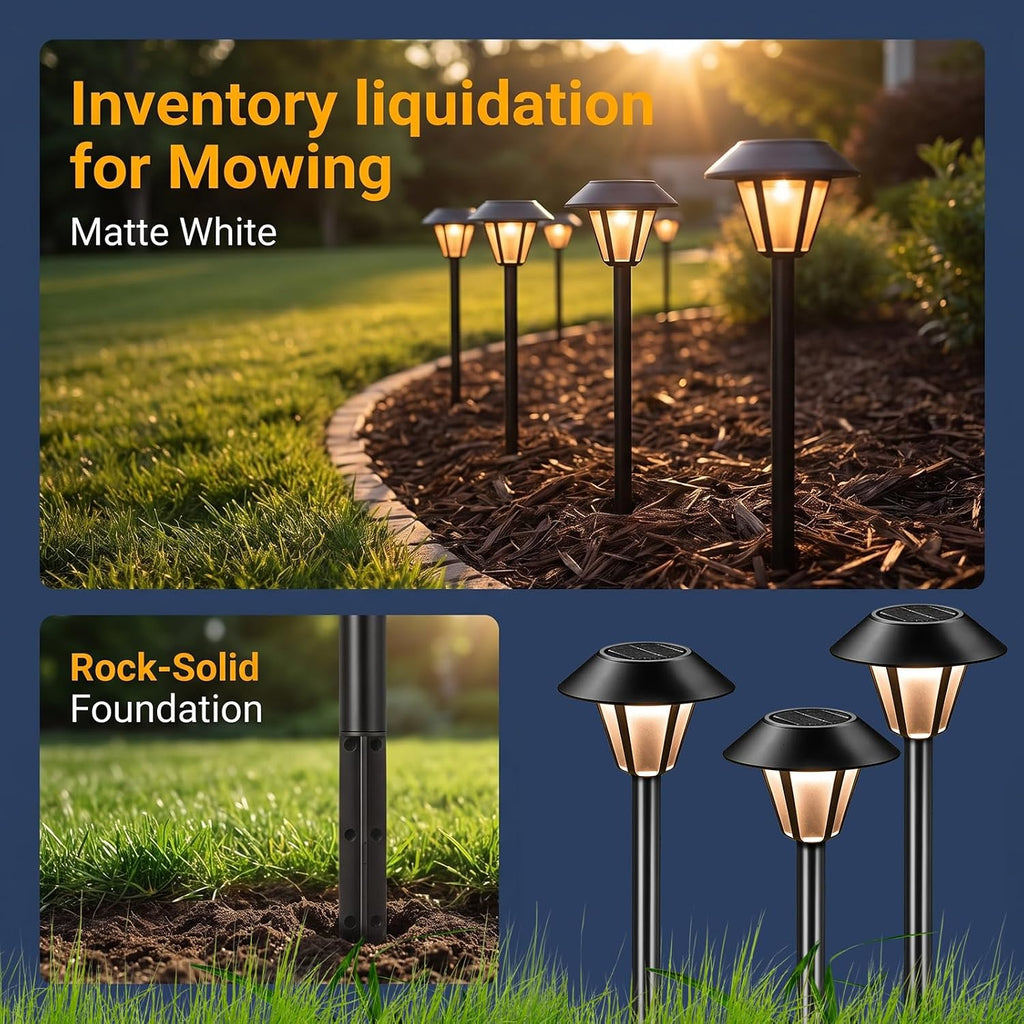 Uonlytech 8 Sets Pathway Extension Garden Solar Plastic Ground Outdoor Landscaping Spike Spikes Connectors Part for Lights Stakes Patio Tube Replacement Landscape Yard Light Torch with
