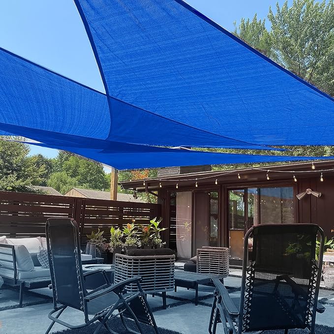 LOVE STORY 20' x 20' x 20' Triangle Blue Sun Shade Sail Canopy UV Block by LOVESTORY