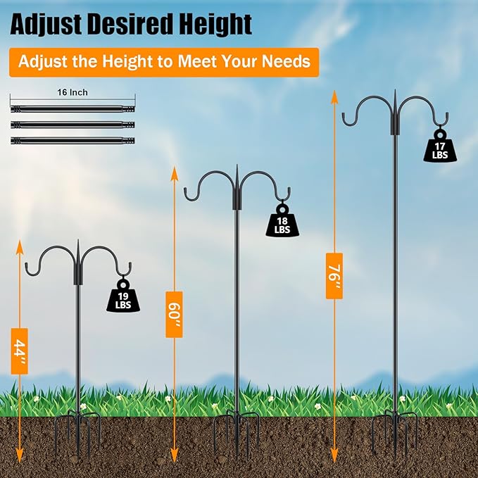 FEED GARDEN Adjustable Double Shepherds Hook - Image 5