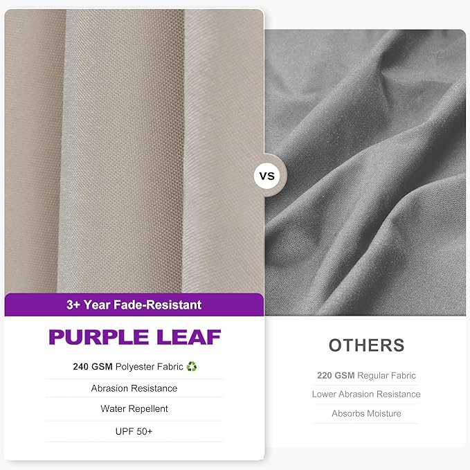 PURPLE LEAF 10' X 10' Left-right Tilting Patio Umbrella Outdoor Cantilever - Image 4