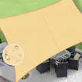 LOVE STORY Rectangle 10'x14' Waterproof Sun Shade Sail Canopy UV Block by LOVESTORY