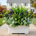 LUNETH 12PCS Artificial Plants Outdoor, Faux Plants UV Resistant Realistic Artificial Greenery for Patio Garden Front Porch Decor Fake Plants for Outdoor