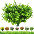 Artificial Flowers Outdoor,8 Bundles UV Resistant Fake Flowers,Outside Plastic Faux Flowers Greenery Shrubs Plants for Indoor Outdoor Planter Home Porch Decor(Green)