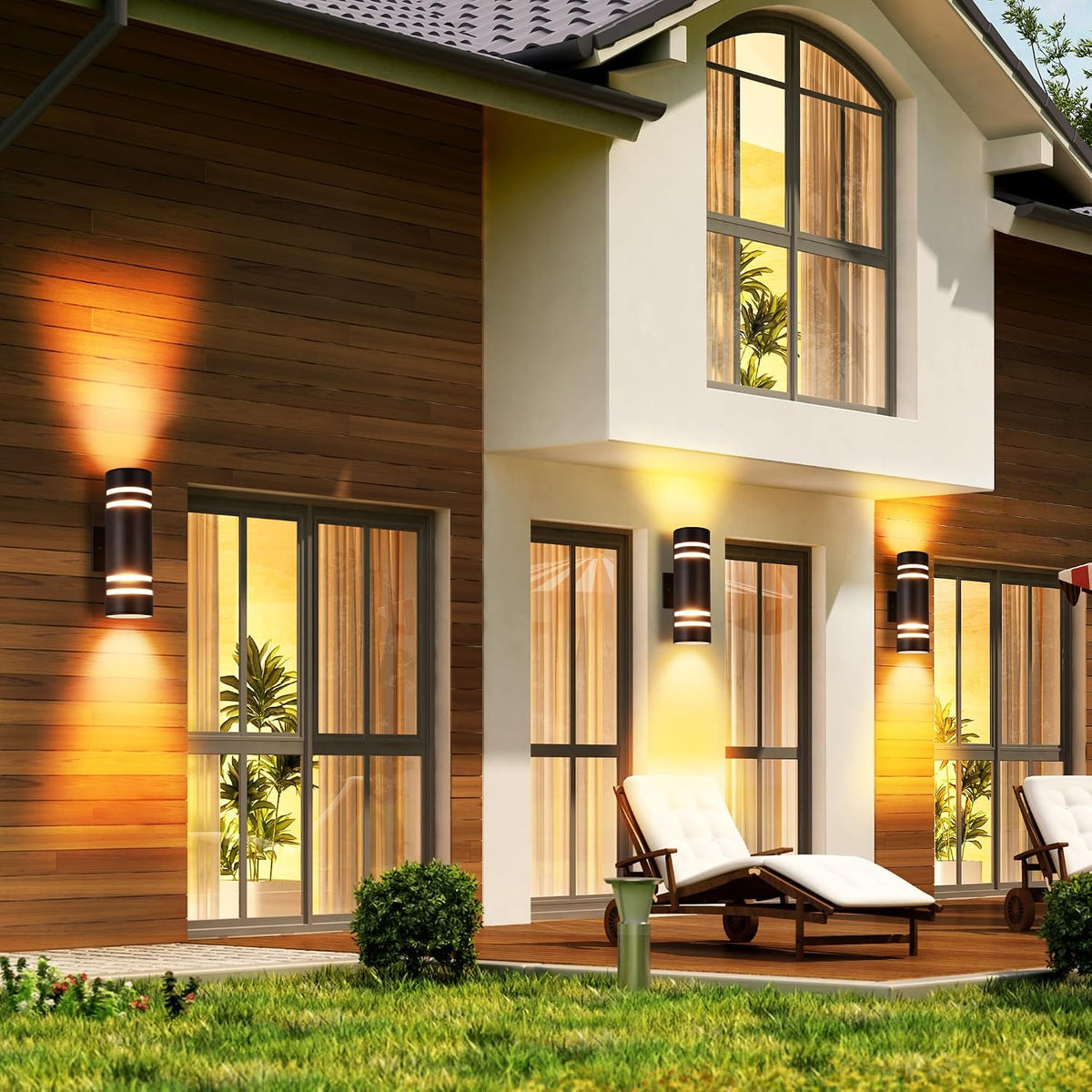 Housen Solutions Outdoor Light Fixture, IP65 Waterproof Exterior Lighting Fixtures, Oil Rubbed Bronze Aluminum Porch Lights for House Garge
