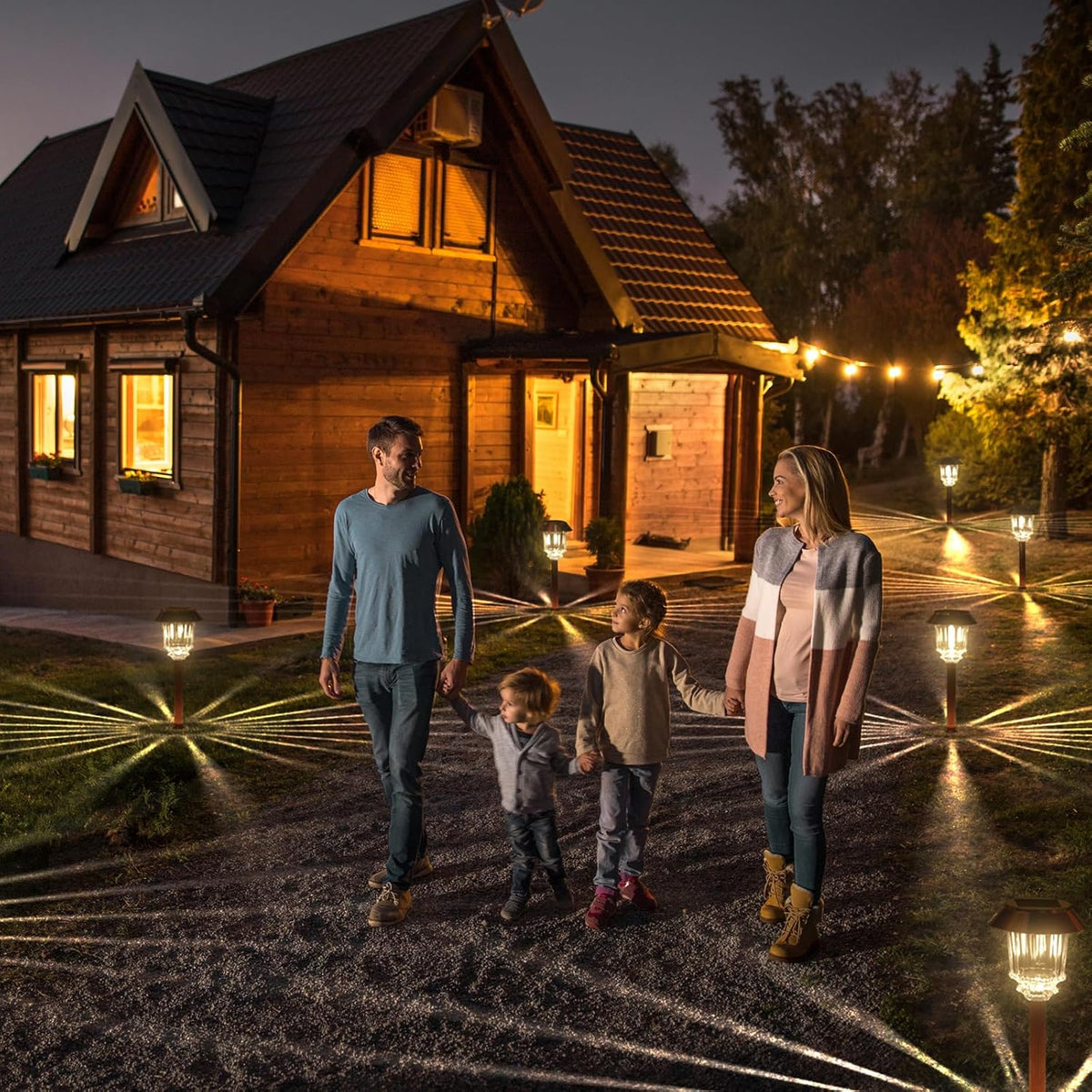 XMCOSY+ Solar Pathway Lights Outdoor - 6 Pack Solar Garden Lights, 10-40 LM Dimmable Solar Lights Outdoor Waterproof Auto On/Off IP 65 Solar Powered Landscape Lighting for Patio Walkway Driveway | Aluminum Metal Glass 40 LM Dimmable 8-12 Hours Brightne...