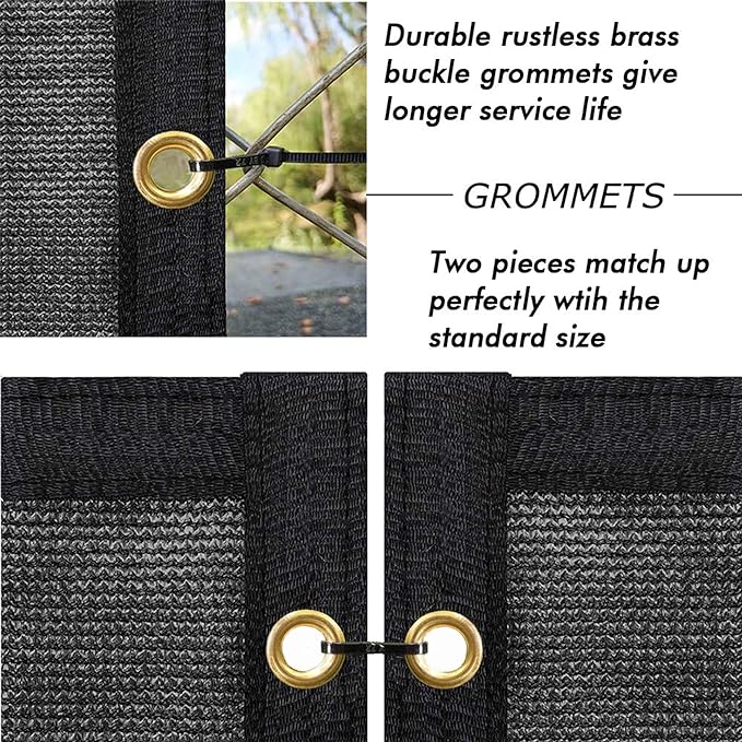 UPGRADE Privacy Fence Screen 4'x65' Black Outdoor 90% Visibility Blockage 170 - Image 3