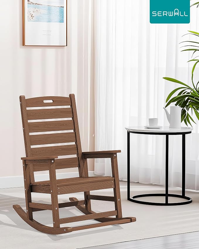 SERWALL Outdoor Rocking Chair, Oversized Rocking Chair - Image 10