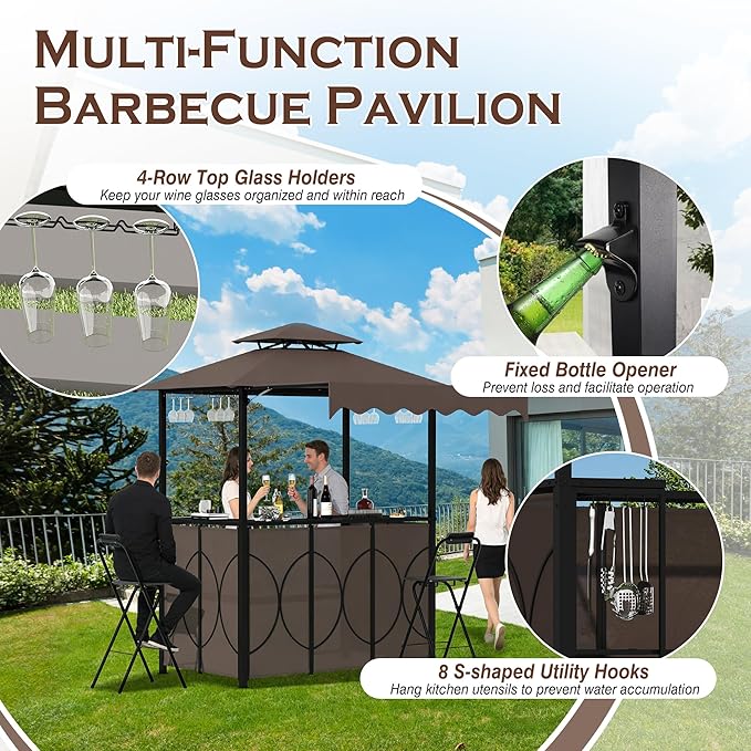 Grepatio 3 Piece Patio Bar Set - Image 2