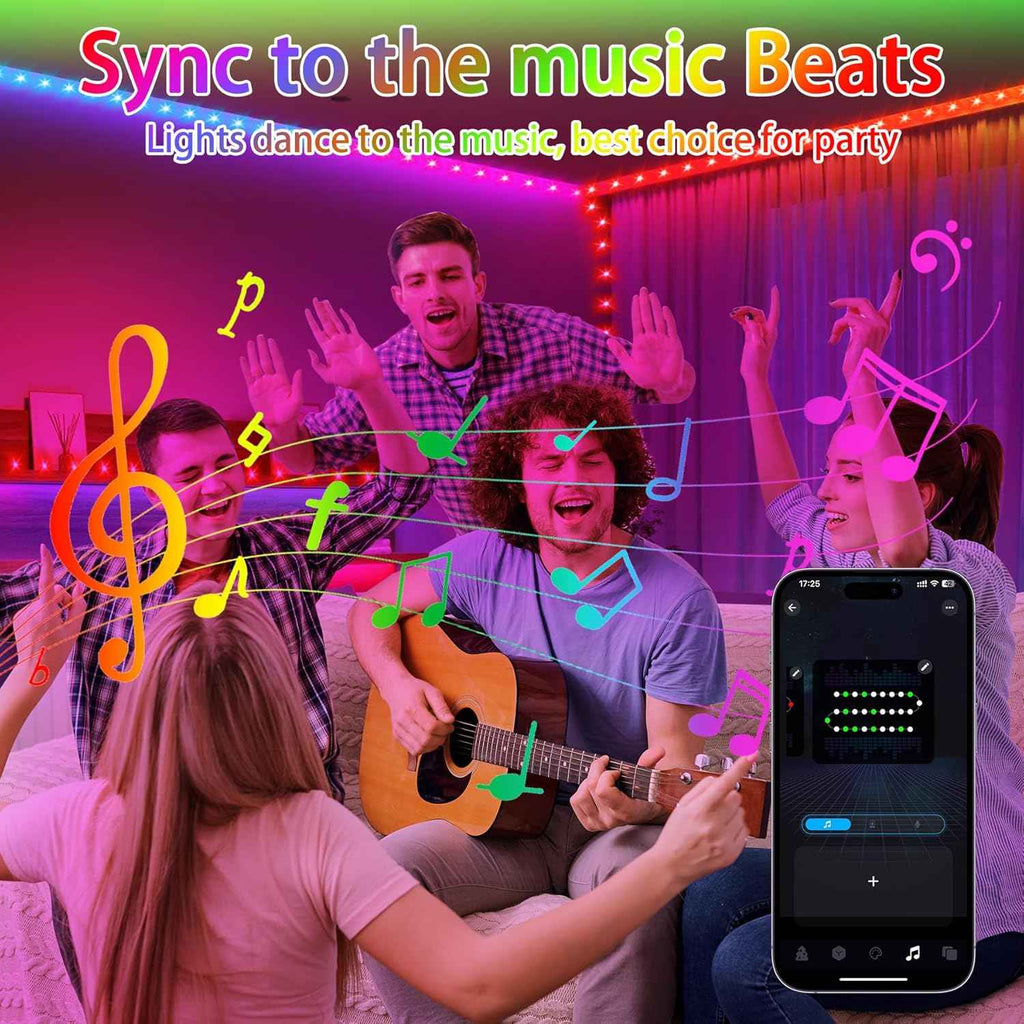 132FT 400 LED Rope Lights Outdoor Waterproof with Remote & APP Control | 16 Million Colors Changing Fairy String Lights Plug in, Smart Music Sync Twinkle Lighting for Outside Indoor Christmas