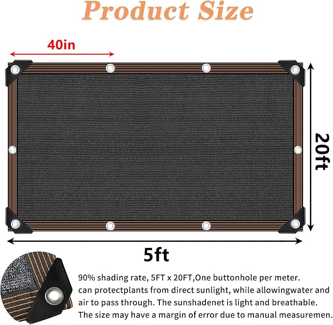 Shade Cloth for Plants Greenhouse, 80-90% Sunblock Shade Sails for Outdoor - Image 2