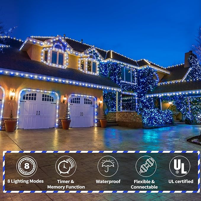 50ft LED Rope Lights Outdoor, 360 LED Connectable and Flexible Tube Lights - Image 2