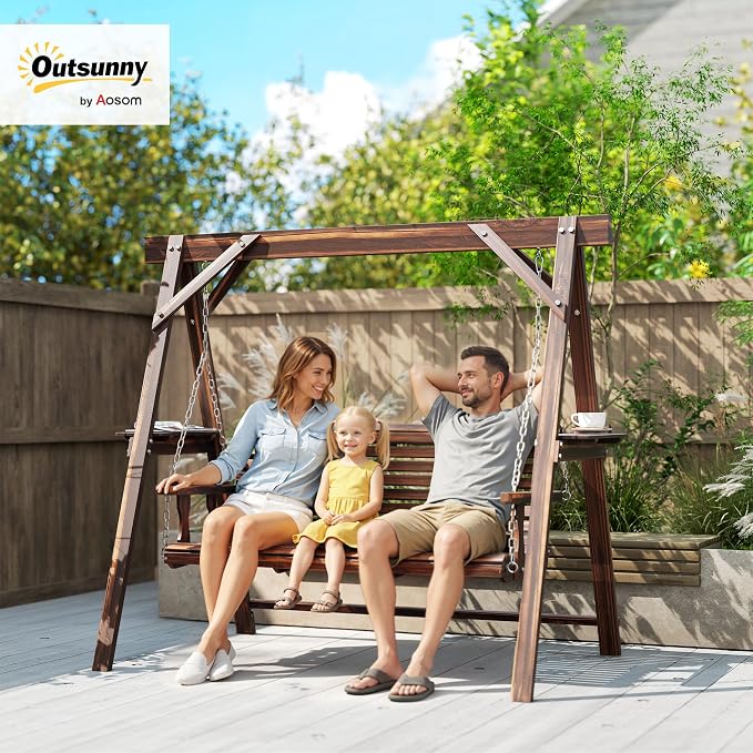 Outsunny 3 Seat Porch Swing - Image 2