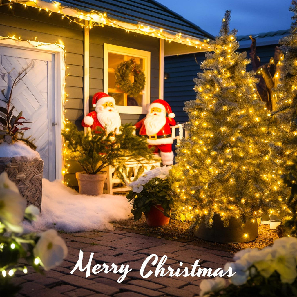 JMEXSUSS 8 Modes Classroom Lights, 500 LED Christmas Lights Indoor Outdoor | 163ft Clear Wire Plug-in Warm White String Lights Bedroom, Remote Control Christmas Tree Lights for Bedroom Tree Classroom