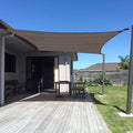 SUNNY GUARD Custom Size 17'x18' Rectangle Brown UV Block Sunshade by SUNNYGUARD