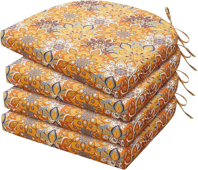 HARBOREST blooming outdoor chair cushions set of four