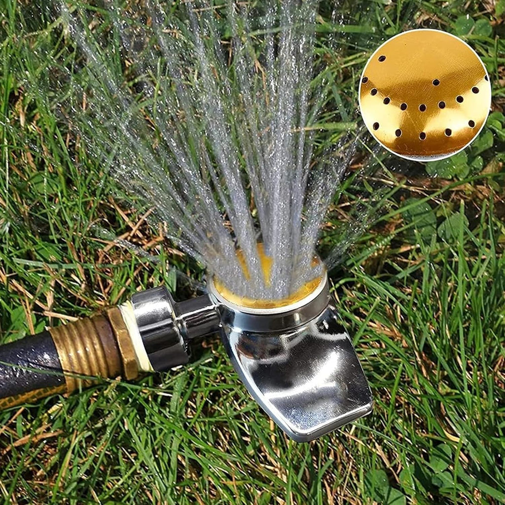 360 Degree Metal Spot Sprinkler,Small Sprinkler Garden for Small Areas | Lawn Sprinklers for Yard Circle Pattern with Gentle Water Flow Garden Watering (1, Yellow)