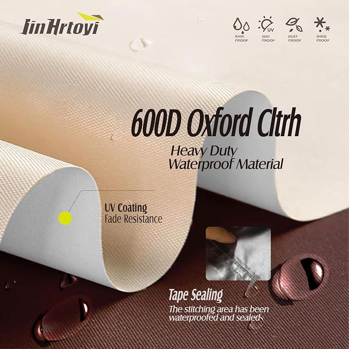 JinHrtoyi 3-Seater Outdoor Couch Cover, 85Wx38Dx35H inches Outdoor Furniture - Image 6