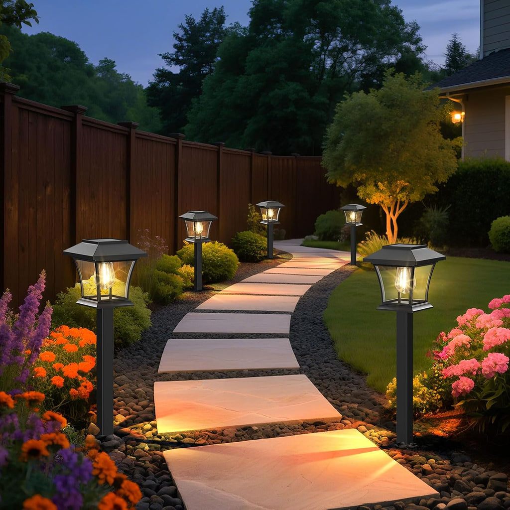 Sparkblaze 16 Pack Solar Pathway Lights Outdoor, Warm White | Ideal for Walkways, Gardens, Lawns, Driveways & Landscape Lighting, Automatic Dusk-to-Dawn Lighting