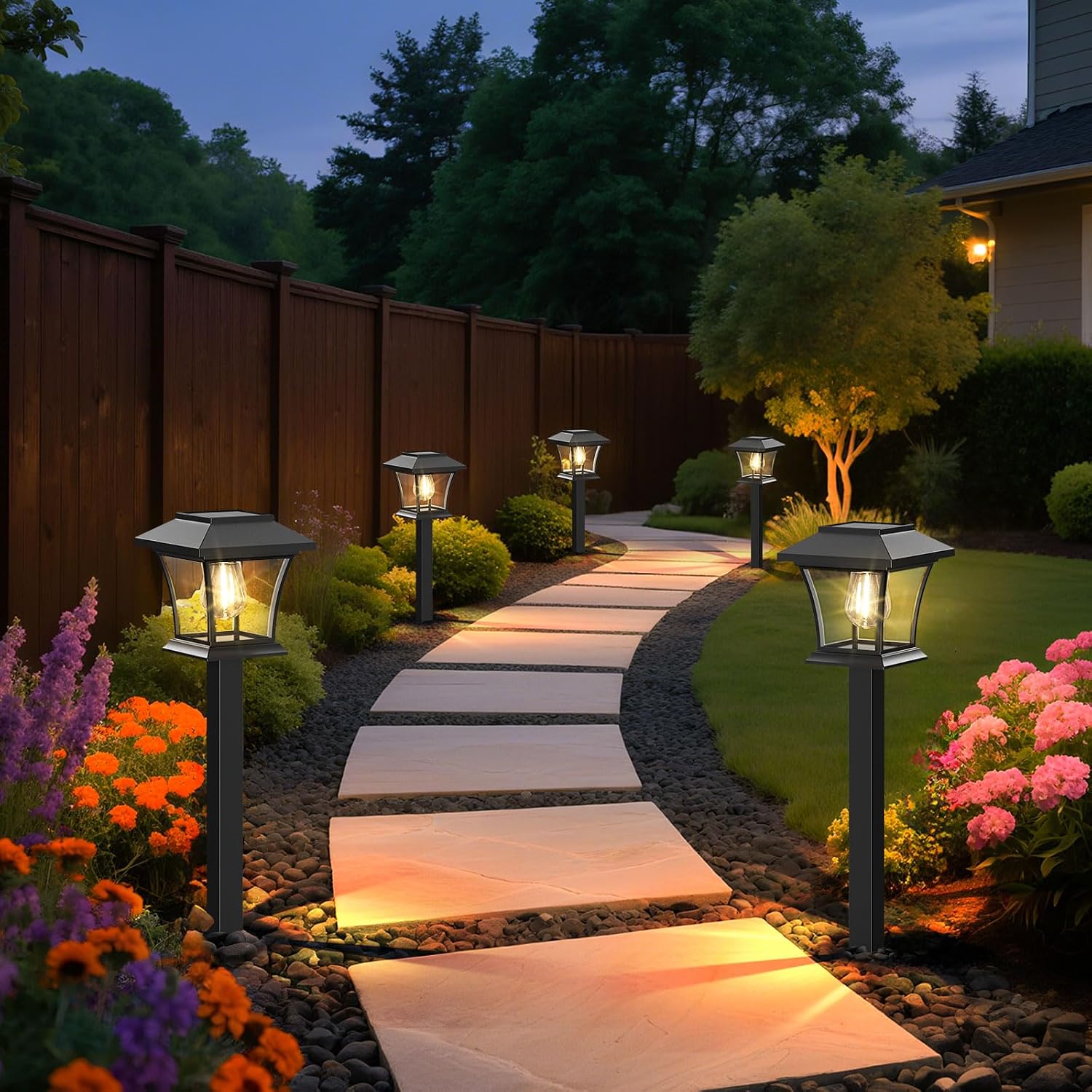 Sparkblaze 16 Pack Solar Pathway Lights Outdoor, Warm White | Ideal for Walkways, Gardens, Lawns, Driveways & Landscape Lighting, Automatic Dusk-to-Dawn Lighting