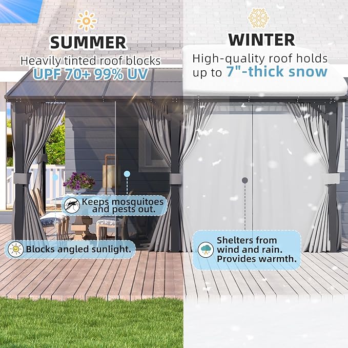 AECOJOY 16' x 10' Gazebo Outdoor Pergola - Image 2
