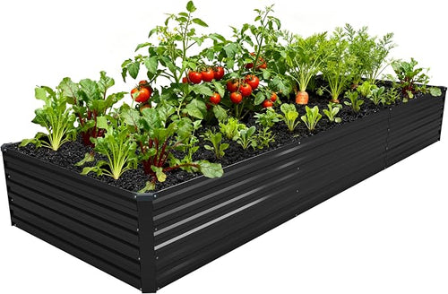 12x4x1.5FT Galvanized Raised Garden Bed, Vegetable Boxes-Rectangle Metal Flower by DIIYIV