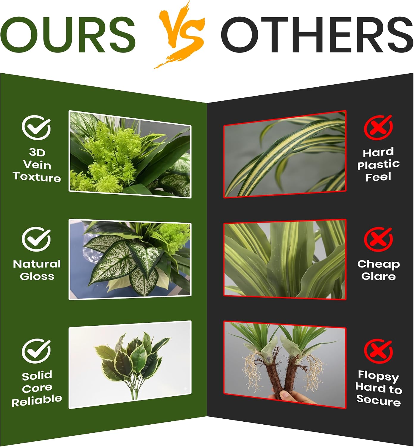 18 Bundles Artificial Greenery Plants, Outdoor Faux Bushes, UV Resistant Fake Plastic Leaves with Stems, Large Bunches for Patio, Garden & Yard Decor, Artificial Shrubs for Home, Outdoor Decoration