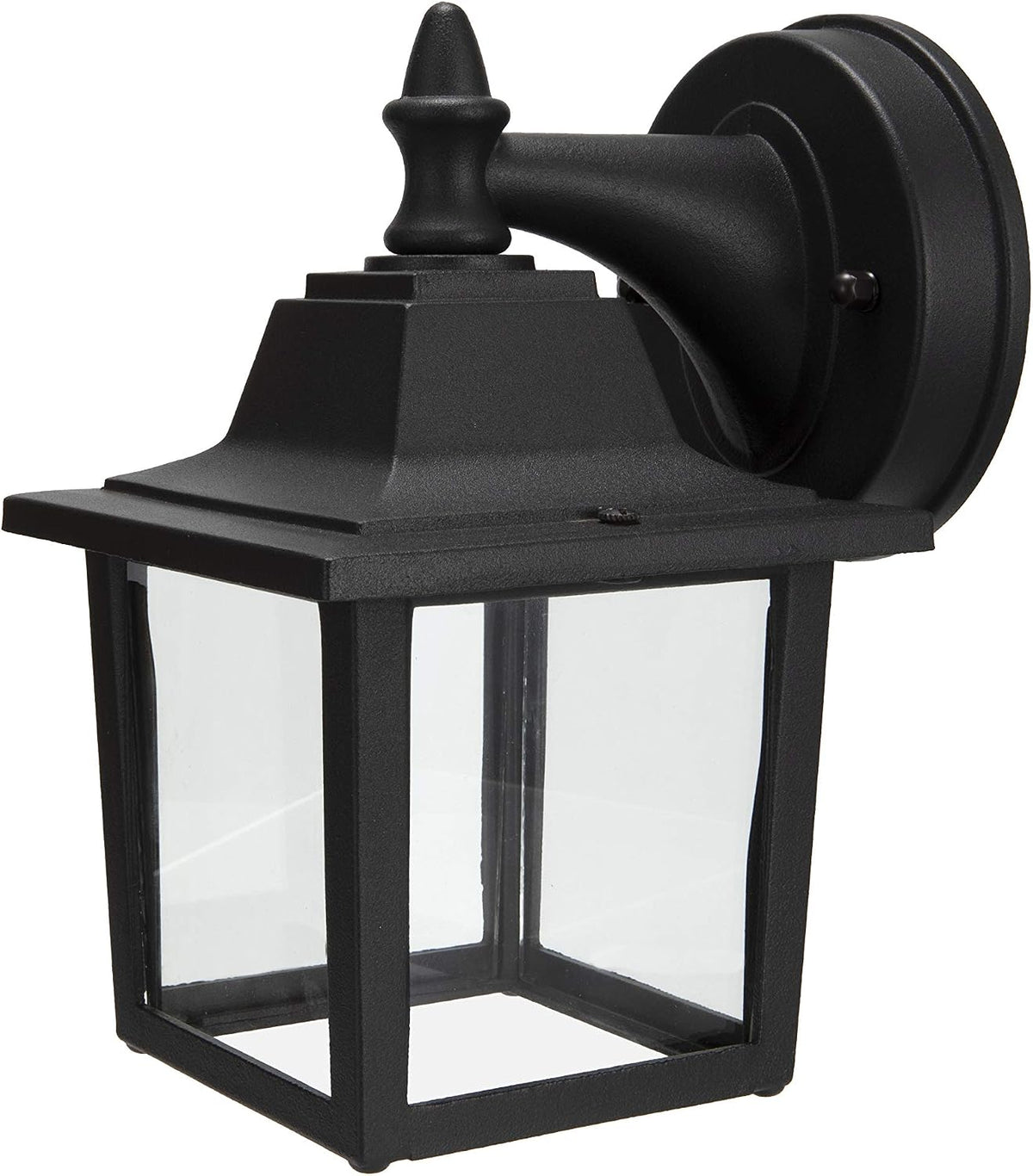 LIT-PaTH Outdoor Wall Light Fixture, Antirust Aluminum Glass, Black 1 Pack | Exterior Porch Light Wall Sconce Lantern for House Patio Garage, Waterproof Rustproof, E26 Socket 60W Max
