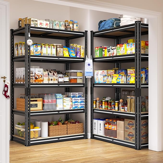 Set of 2 Storage Shelves 5 Tier Garage Shelving Heavy Duty Metal Shelving - Image 6