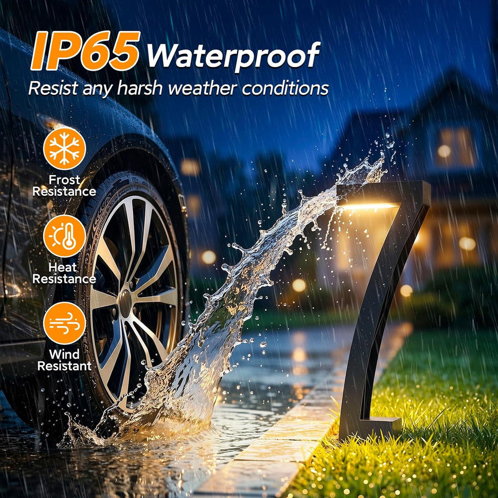 BUCASA Solar Lights Outdoor Pathway Lights, 6 Pack Upgraded Bright LED Outdoor Solar Light for Outside, IP65 Waterproof Solar Garden Light for Yard, Driveway, Walkway, Landscape, Patio Decor