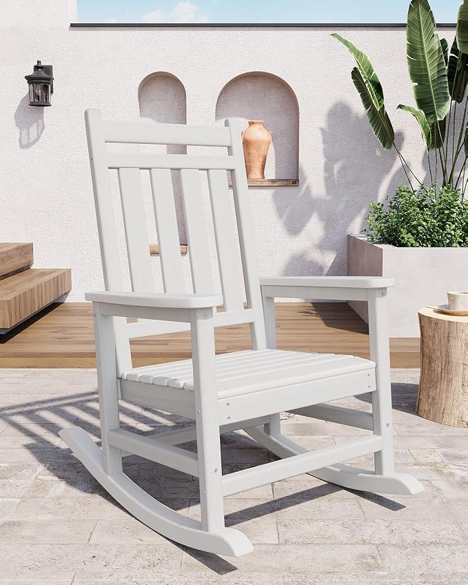 GarveeLife Poly Lumber Rocking Chair Outdoor Set of 4 - Image 7