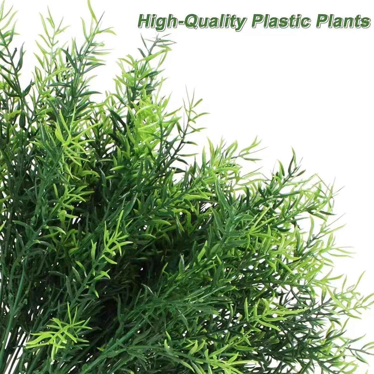 Toprooms Outdoor Faux Plants Greenery Artificial Flowers Fake Boxwood Shrubs UV Resistant Plastic Plant for Farmhouse Garden Porch Patio Indoor Wedding Decoration (1#Outdoor Greenery, 12 Pcs)