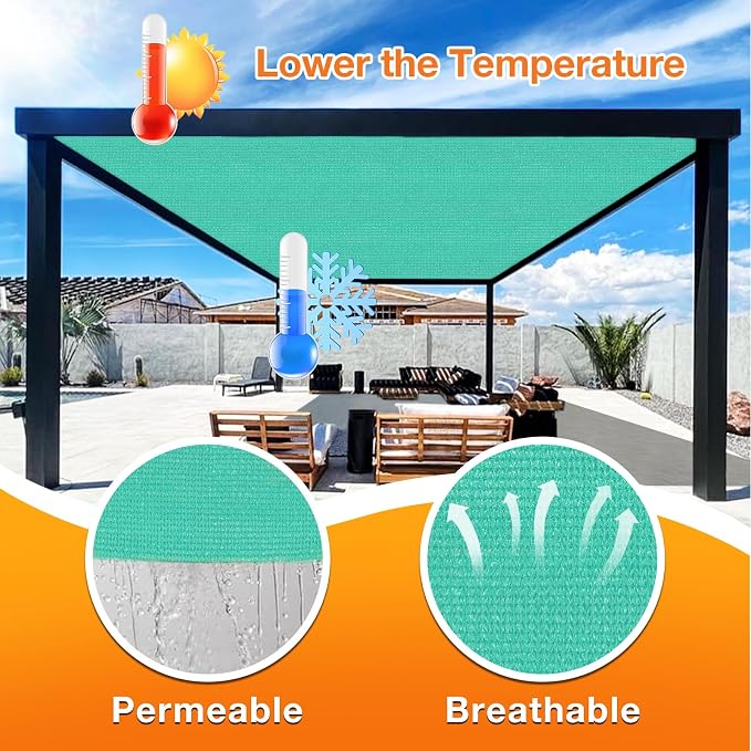 Artpuch Outdoor Pergola Shade Cover 6' X 20' Sun Shade Cloth - Image 4