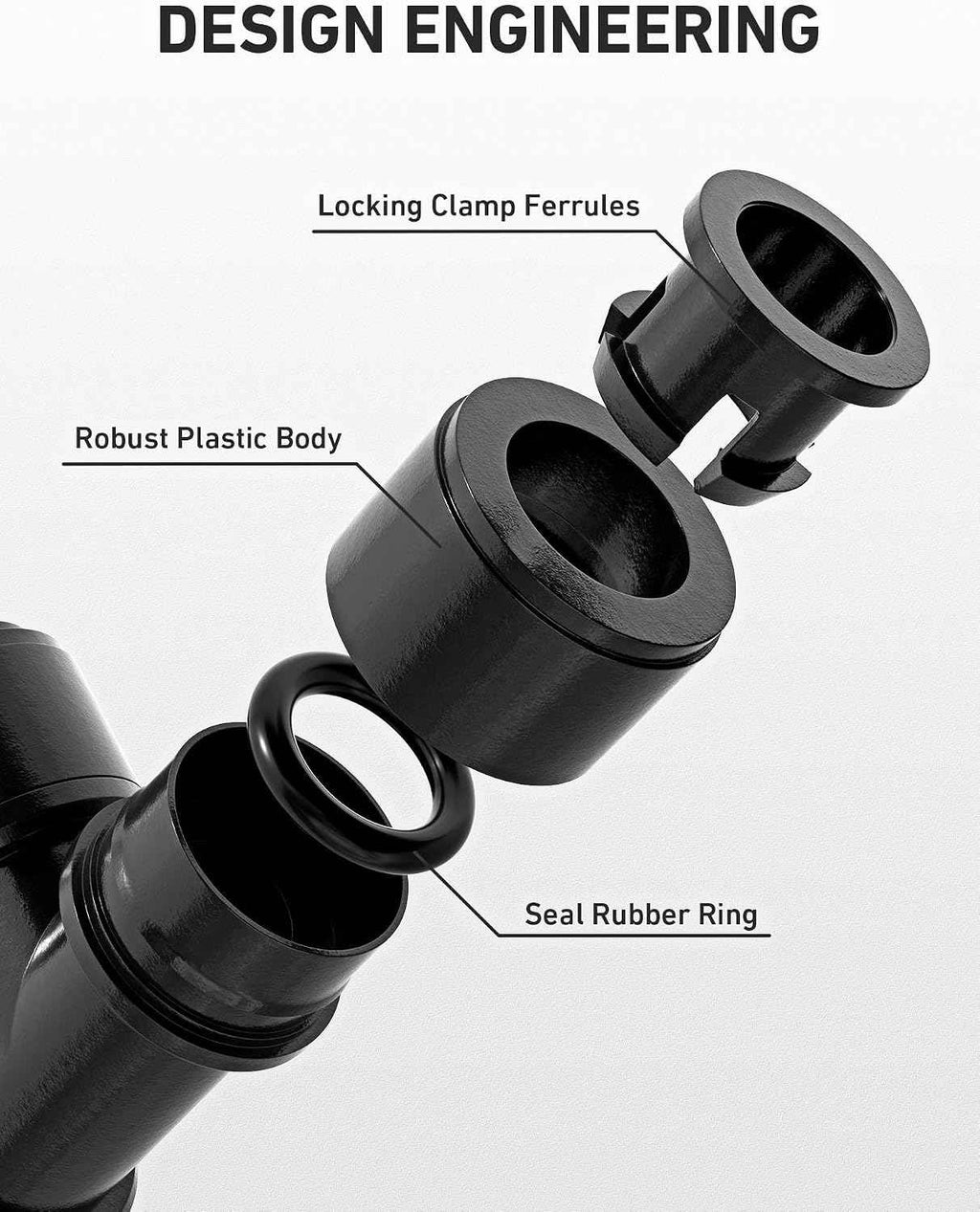 EVOULTES 16 Pack 1/4" Drip Irrigation Tee Fittings, Quick Connect | 16 Pack Tee Connectors, Fits 1/4" Irrigation Tubing, Leak Resistant Seal, Quick Push Installation, Durable Garden Use