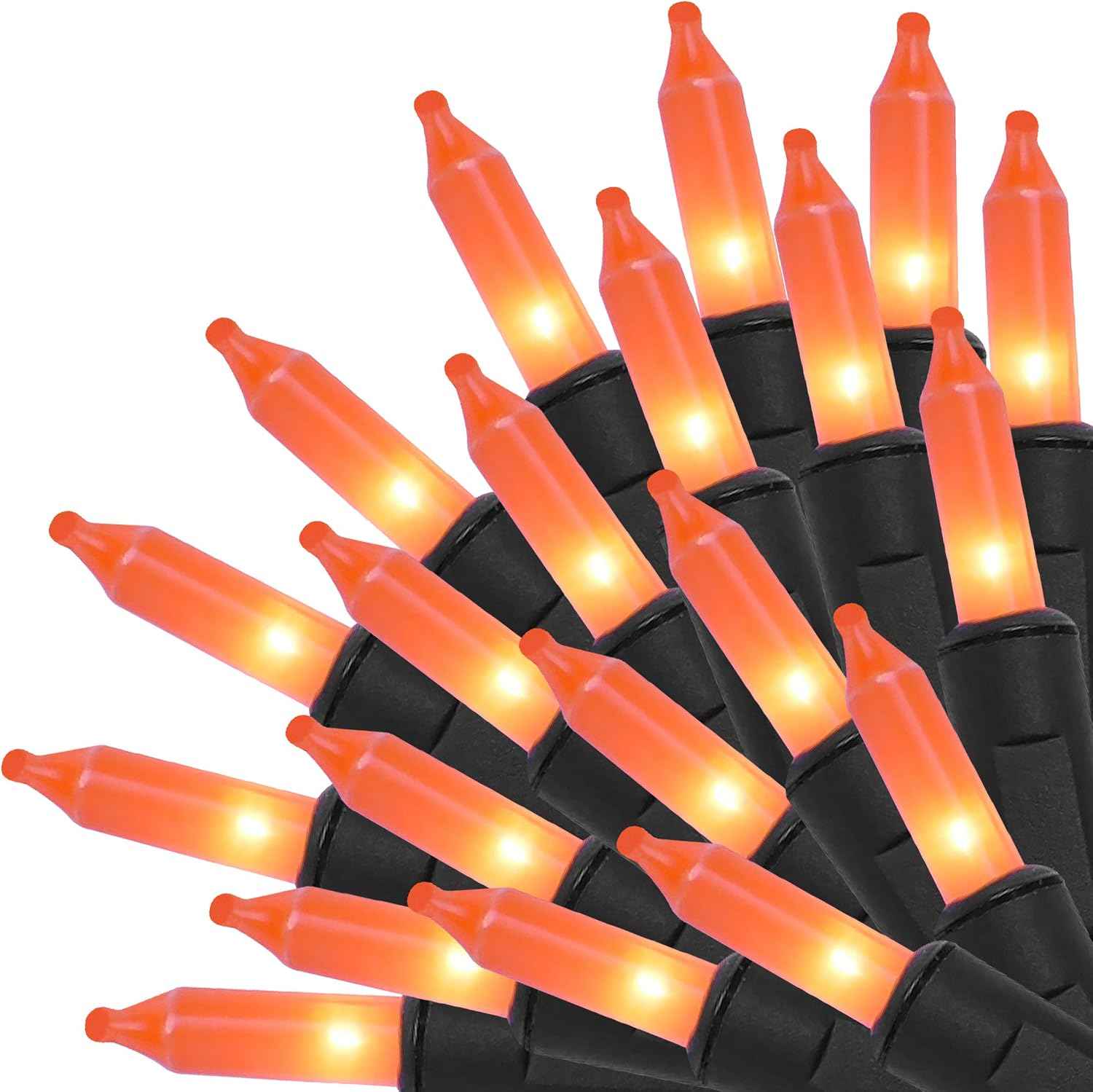 Orange Halloween String Lights, 33FT 150 Count Incandescent Mini Lights | for Halloween Indoor Outdoor, Xmas Tree Patio Holiday Party Home Garden, 120V UL Certified